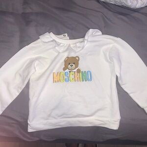Moschino Kids White Bear Logo Top